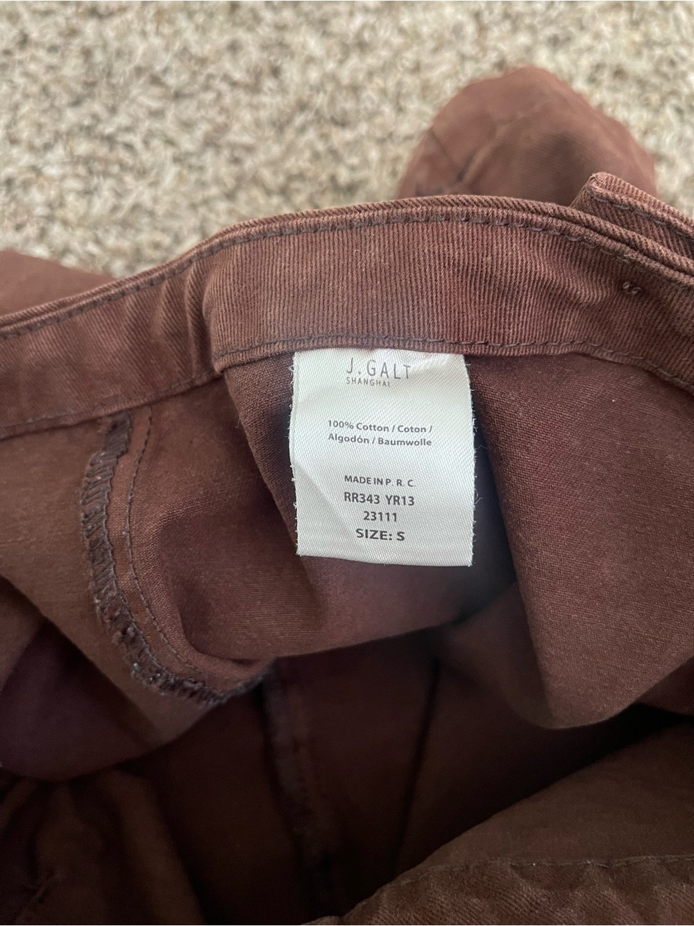John Galt Brandy Melville Brown Denim Mini Skirt Size S Small Cotton Mid Rise - Picture 6 of 12